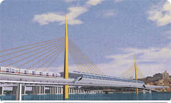 Halic metro bridge in Istanbul